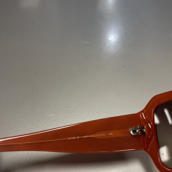 Salvatore Ferragamo orange sunglasses pre-owned in excellent condition main image 6